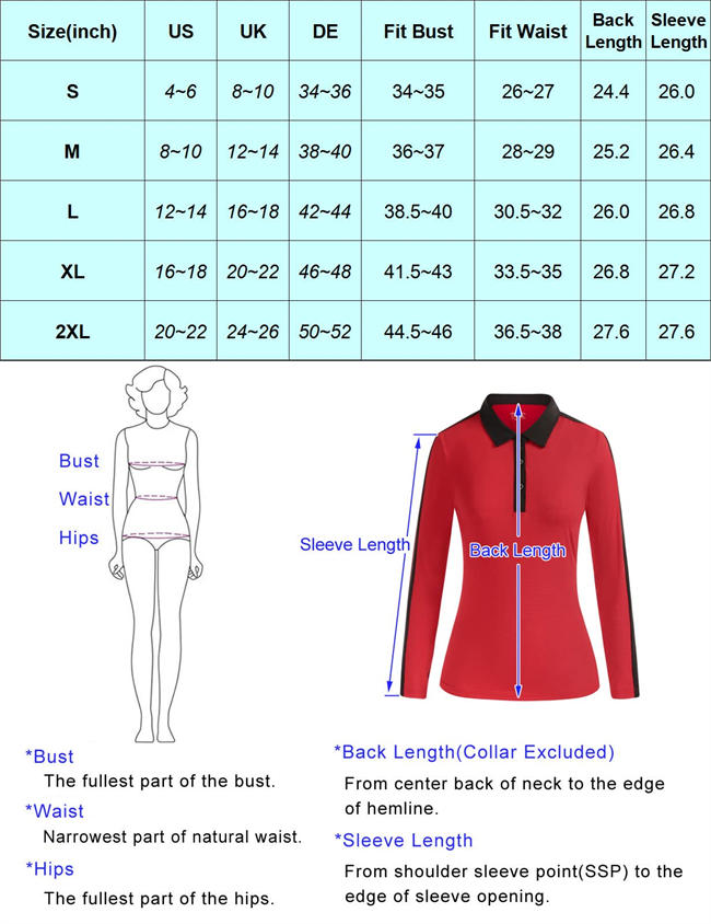 Women Long Sleeve Golf Polo Shirts Lightweight Moisture Wicking Shirts UPF 50+ Tennis Shirts with Buttons